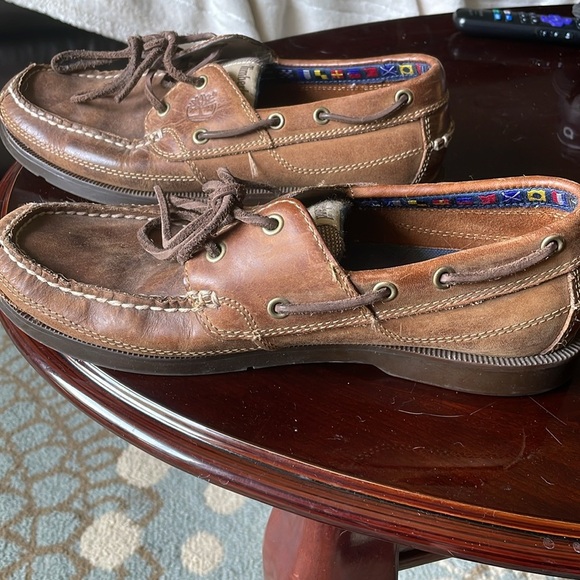 Timberland Earthkeepers Anti-Fatigue Men’s Brown Leather Stitching Loafers Sz 9 - Picture 6 of 7